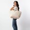 Large Classic Tote -- 18 oz. Heavyweight Durable Canvas -- Natural Canvas & Powder Pink Color